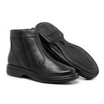 Bota Masculina Em Couro AntiStress Luflex FP7002 Preto