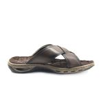 Chinelo Masculino Slide Em Couro Pegada 131661 Cravo