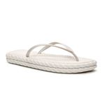 Chinelo Feminino Flip Flop Nuvem Flat Leve e Confortável CREME