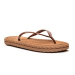 Chinelo Feminino Flip Flop Nuvem Flat Leve e Confortável CARAMELO