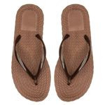 Chinelo Feminino Flip Flop Nuvem Flat Leve e Confortável OCRE