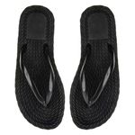 Chinelo Feminino Flip Flop Nuvem Flat Leve e Confortável Preto