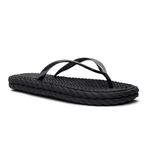 Chinelo Feminino Flip Flop Nuvem Flat Leve e Confortável Preto