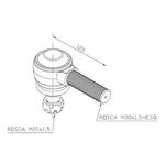 Terminal Direção Barra Longa Atego/Axor Europa M28X1,5 MM Esquerdo