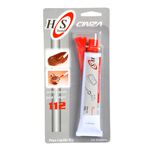 Caixa com 12-Colas Silicone Alta Temperatura Cinza 50g 