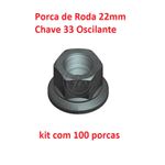 kit 100 Porcas de Roda Carreta 22mm CH33 Oscilante Alta 2902205