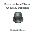 kit 20 Porcas Alta de Roda 22mm CH 32 Oscilante 2902204