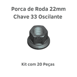 kit 20 Porcas de Roda 22mm CH33 Oscilante Alta 2902205