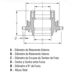 Cubo Traseiro Volks Constellation e Ford Cargo 13/40 Ton. Batista 431