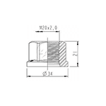 Porca de Roda 20mm Carretas Rosca Grossa ZM 2902011