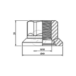 Porca de Roda 18mm CH27 MB709 912 Accelo Oscilante ZM 2901802