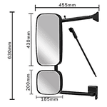 Espelho Retrovisor LD MB Axor Atego 1938S 1944S Bepo M038I completo