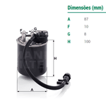 Filtro Combustível Diesel Sprinter 311 313 413 415 515 2.2 16v 2012/ WK820/18