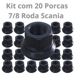 Kit 20 Porcas Parafuso Roda 7/8 CH1.5/16 Scania