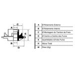 Cubo Carreta Randon Raiada 5 Raia (32218/ 32216) Pneu 298 Aro 20