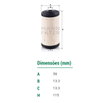 Par Filtro Diesel Bomba Bosch 1/2 Litro 1113 1313 1513 F4000 Mann Filter BFU707