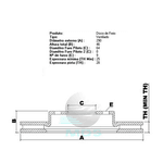 Disco de Freio Diant. Iveco Daily 9 furos 290mm D72D
