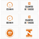 Disco TJR Diagrama para Tacógrafo 7 dias 125km/h