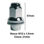 Porca Roda Toyota Hilux SW4 Corolla Rav4 Original Cromada