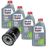 Kit Troca de Óleo Mobil 5w30 Ford Fiesta Ecosport Ka Focus Zetec Rocam 1.0 1.6 8v Gasolina e Flex 2002/ em diante