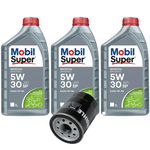 Kit Troca de Óleo 5W30 Mobil Motor Fiat Fire 1.0 Evo 1.4 8v Palio Siena Doblo Strada Uno Fiorino Punto