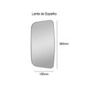 Lente Espelho Retrovisor 18x36cm Caminhão MB 1113 1313 1513 1519 2013 2213