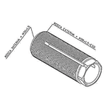 Bucha Barra Direção Roscada Macho M38 x Fêmea M30 MB Axor LB1118