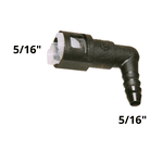 Conector Engate Rápido 90° 5/16"x 5/16" Trava Branca QC003