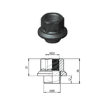 Porca Parafuso Roda Diant 22mm Chave 32 Oscilante Centralizadora H12/39 2902243