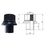 Porca de Roda Tras. 22mm CH33 Osccilante Centralizadora H22/52 2902255