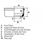 Tambor Traseiro MB 1111,1113,1114,1116 Freio a Óleo F8329 Fundimig 