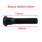 Parafuso de Roda Tras Completo 22x105 Volvo FH FM Porca CH33 ZM 4002272