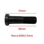 Parafuso Roda Completo 20x70 Com Porca Flangeada Chave 27 Dianteiro MB 1111, 1113