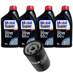 Kit Troca de Óleo 20w50 Mobil Gol Voyage Parati Saveiro Santana Motor AP 1.6 1.8 2.0 8v Volkswagen Original