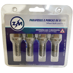 Kit 4 Parafuso Cromado Roda Liga Leve Fox Space/CrossFox Golf Polo Passat Jetta 57mm