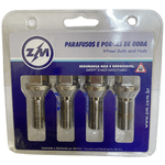 Kit 4 Parafuso Cromado Roda Liga Leve Fox Space/CrossFox Golf Polo Passat Jetta 57mm