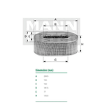 Filtro Ar Hyundai HR 2.5 8v e 16v Diesel 2003/ Mann C25010