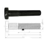 Parafuso Roda Avulso 22 x 115 Traseiro Mb Actros Axor Roda Aluminio Zm 3002207