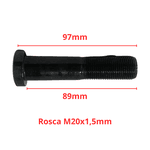 Parafuso Roda Completo 20x89 Com Porca Flangeada Chave 27 Dianteiro MB 1111, 1113