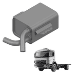 Silencioso Abafador MB Atego 1315 1418 1518 1718 OM904 Euro 3 4 cilindros 2004/ Bepo M089K A9584900201