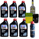 Kit Troca de Óleo Mobil 20w50 Motor 4.1 6cc GM Opala Caravan C10 A10 Veraneio c/ Militec e Flush
