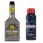 Kit Troca de Óleo Mobil 20w50 Motor 4.1 6cc GM Opala Caravan C10 A10 Veraneio c/ Militec e Flush