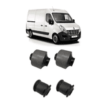 Kit 4 Buchas Bandejas Inferior Diant. Van Renault Master Nova 2013/