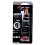 Cola Silicone Alta Temperatura Até 315°C Neutro HT Black SS151 Sieger 60g
