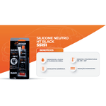 Cola Silicone Alta Temperatura Até 315°C Neutro HT Black SS151 Sieger 60g