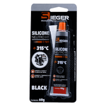 Cola Silicone Alta Temperatura Até 315°C Neutro HT Black SS151 Sieger 60g