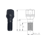 Parafuso Roda Citroen C3 Xsara Peugeot 106 206 207 208 3008 Hoggar Partner M12 x 47 CH17