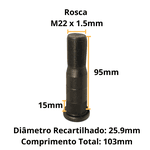 Parafuso Roda Avulso Traseiro 22X95 Ford Cargo e Volkswagen 