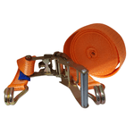 Conjunto Cinta Catraca de Cargas 5.000kg Laranja para Amarração Caminhão Carreta