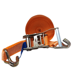 Conjunto Cinta Catraca de Cargas 5.000kg Laranja para Amarração Caminhão Carreta